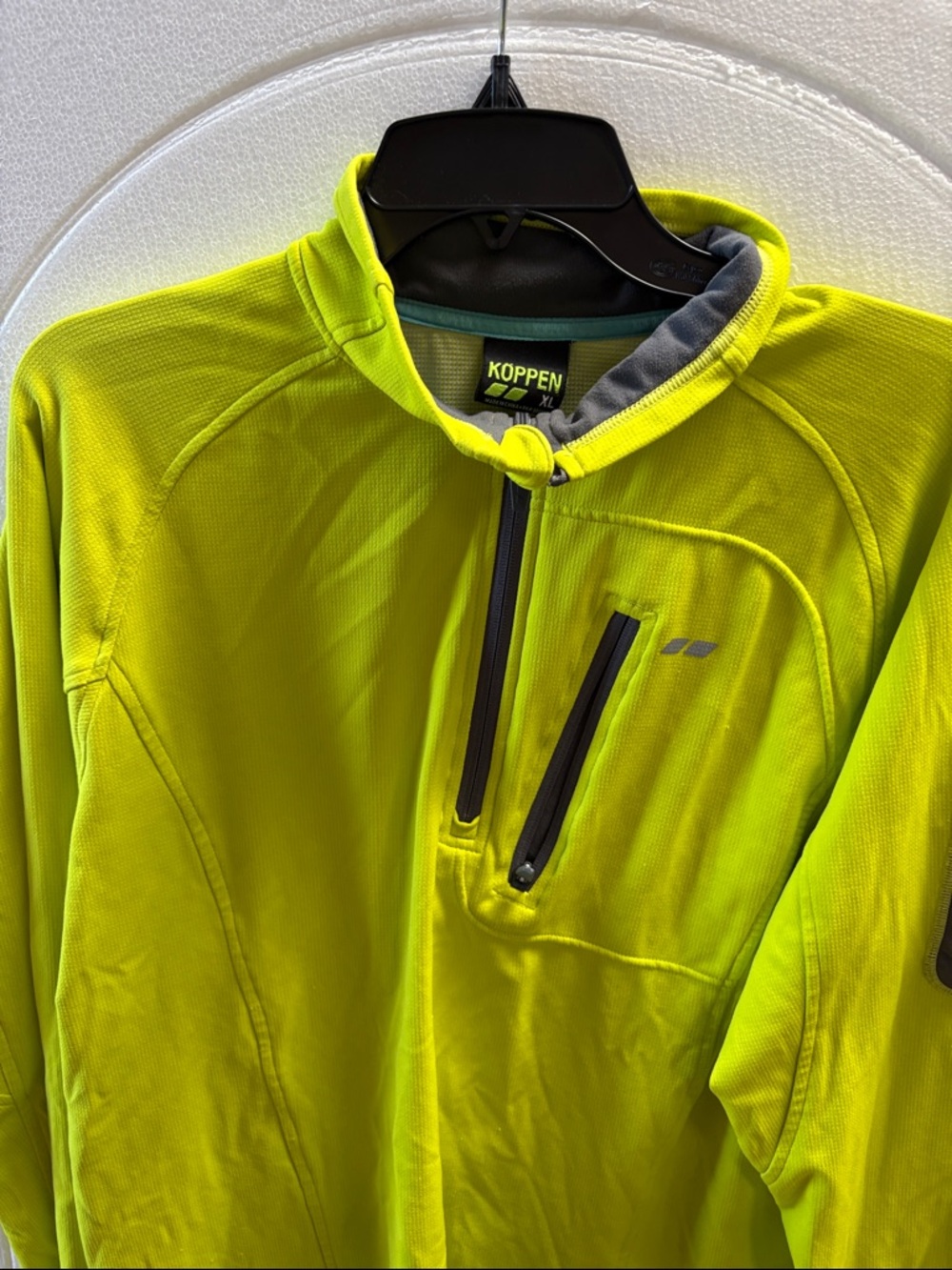 Koppen Men’s High-Visibility Neon Yellow Quarter-Zip Performance Jacket